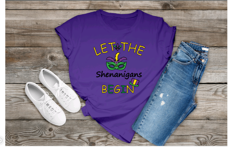 Let The Shenanigans Begin Mardi Gras Tee
