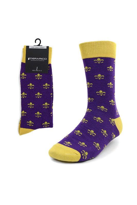 Fleur de Lis Socks